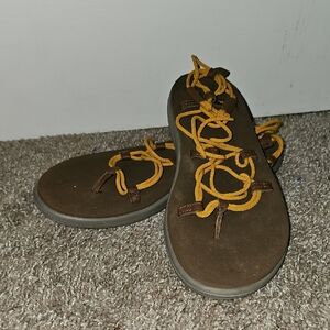 Teva Sandals Womens Earth Tone Beige Brown and Yellow Women's Sandals